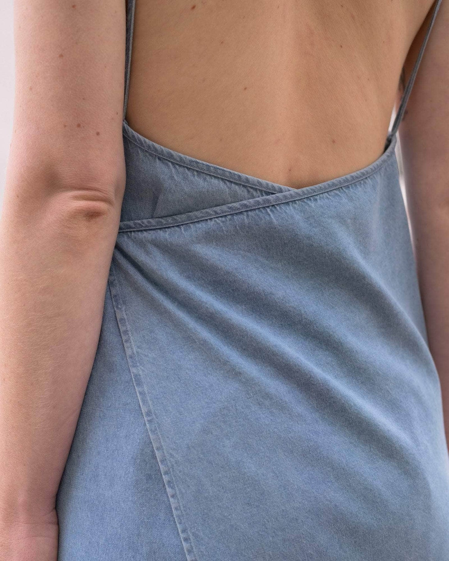 Baserange | Yumi Apron Dress - Light Denim Wash
