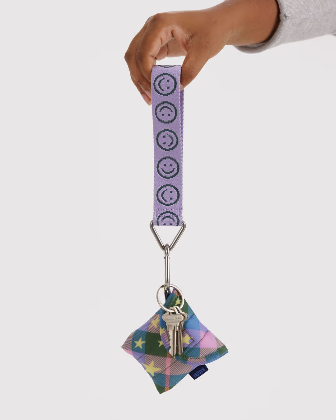 Baggu | Logo Keychain - Lilac Happy