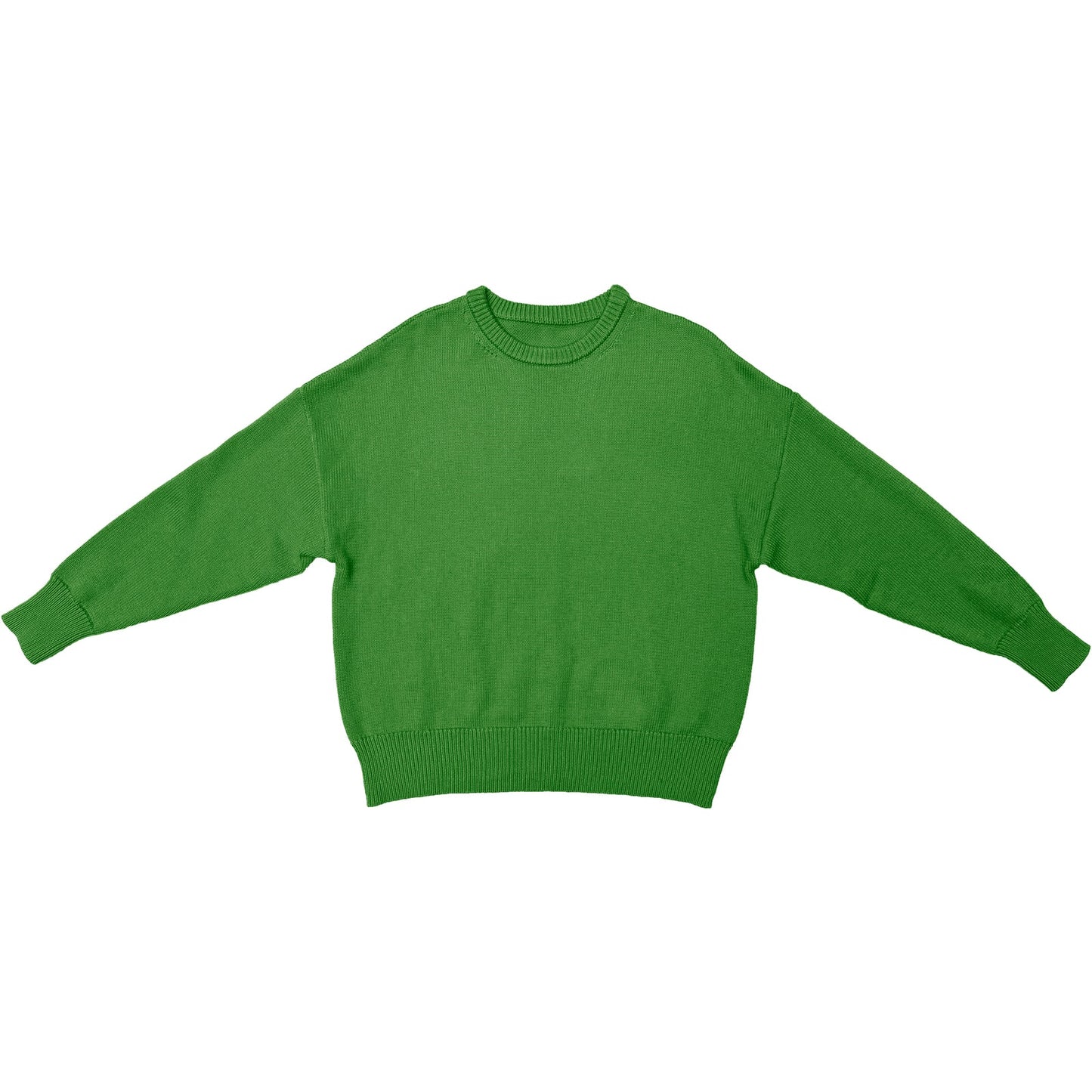 Ali Golden | Chunky Cotton Pullover - Grass Green