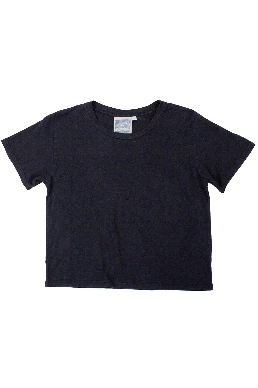 Jungmaven | Cropped Lorel Tee - Black