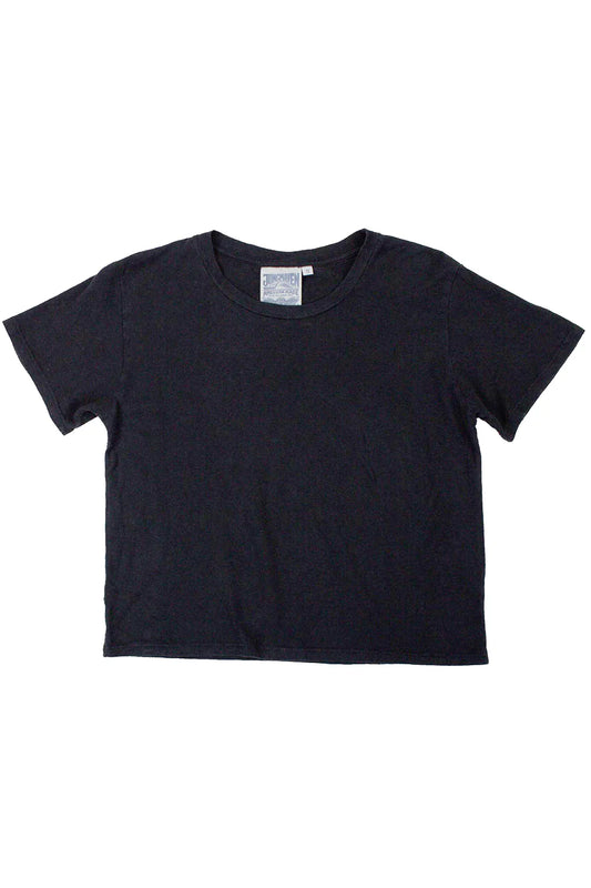 Jungmaven | Cropped Lorel Tee - Black