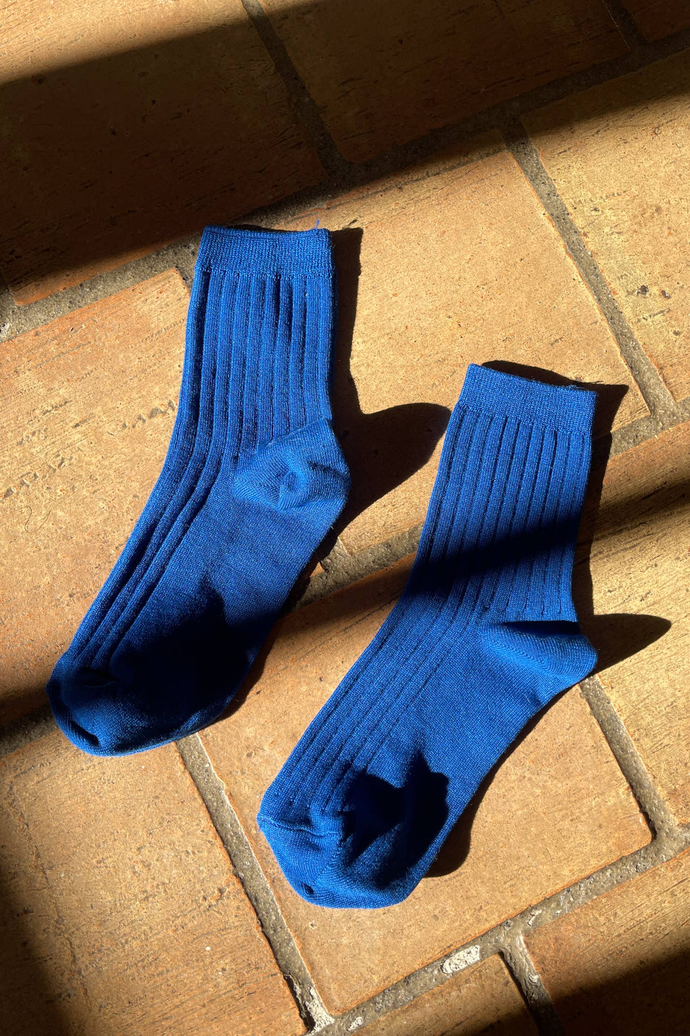 Le Bon Shoppe | Her Socks Mercerized Combed Cotton Rib - Cobalt