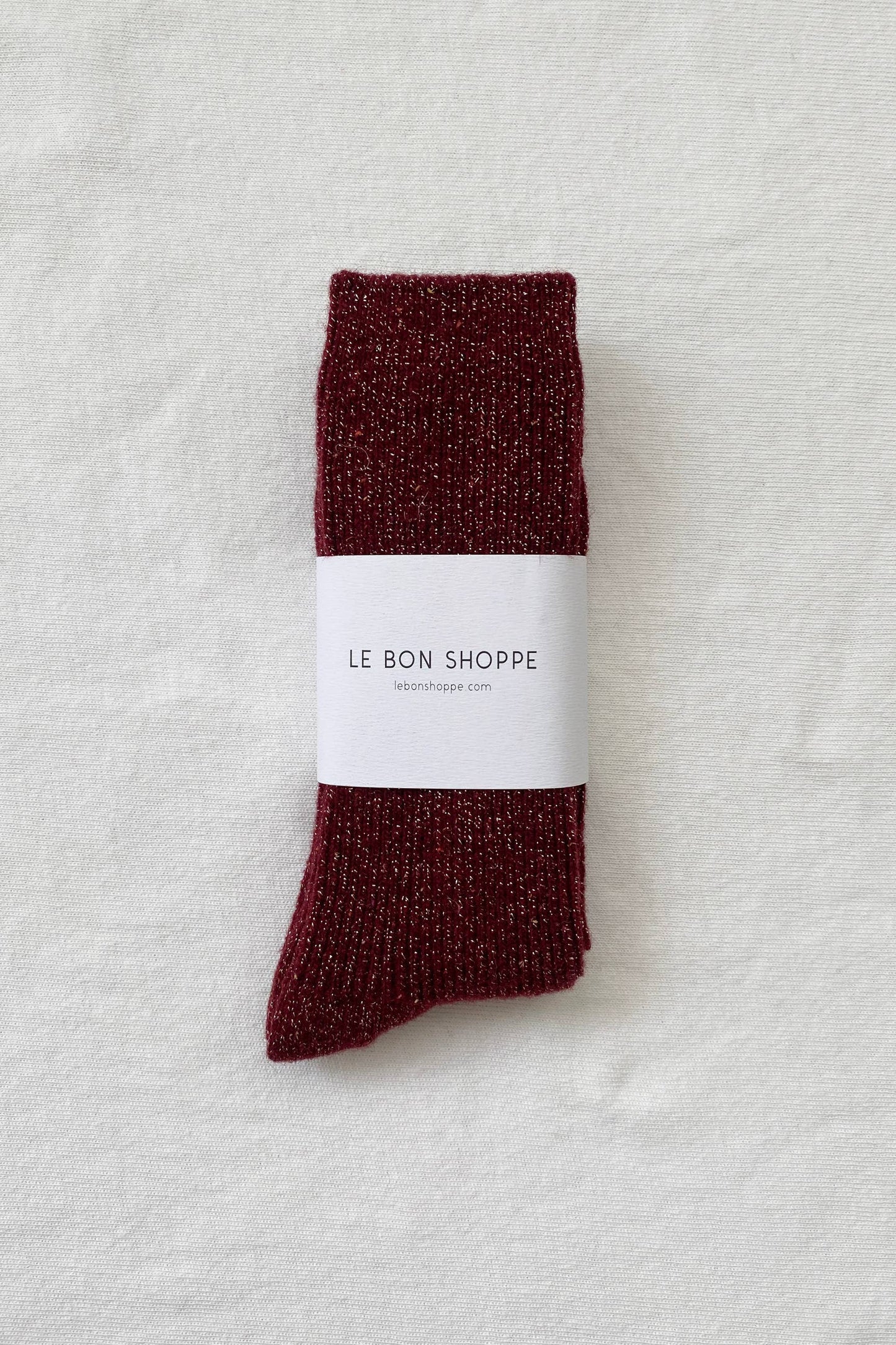 Le Bon Shoppe | Winter Sparkle Socks - Wine
