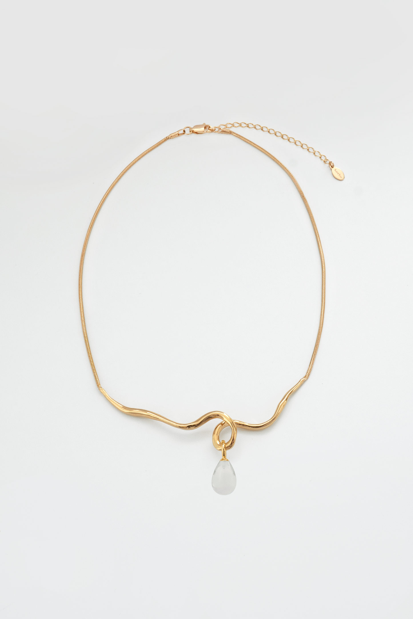 Kara Yoo | Maeva Necklace + Small Drop Charm - Gold & Ice