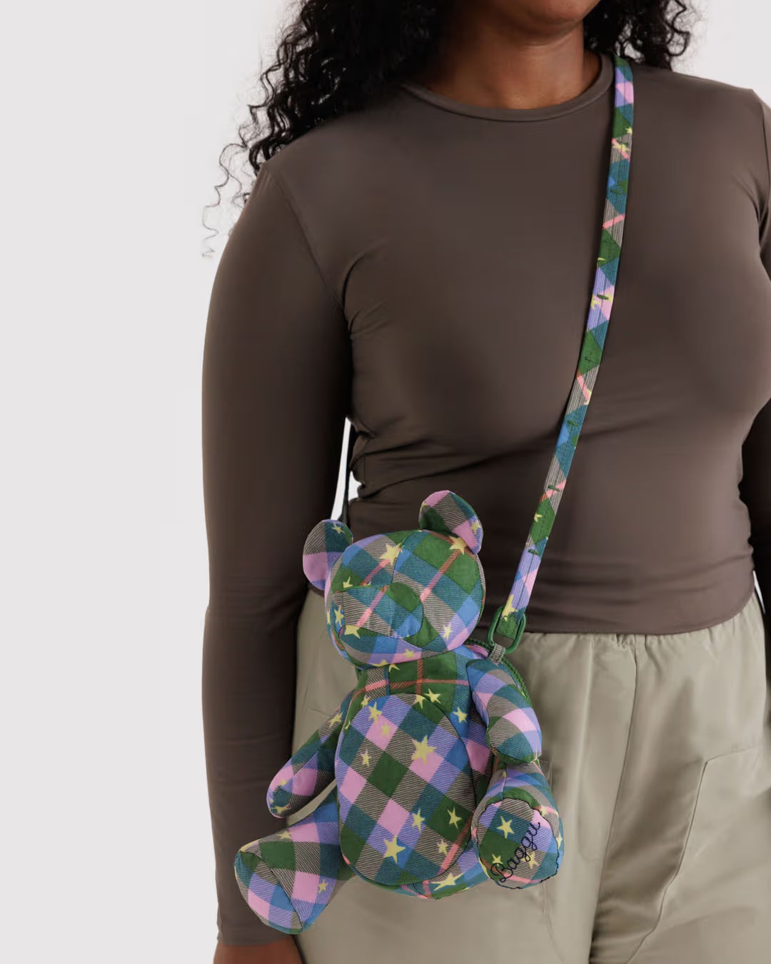 Baggu | Bear Bag - Green Star Plaid