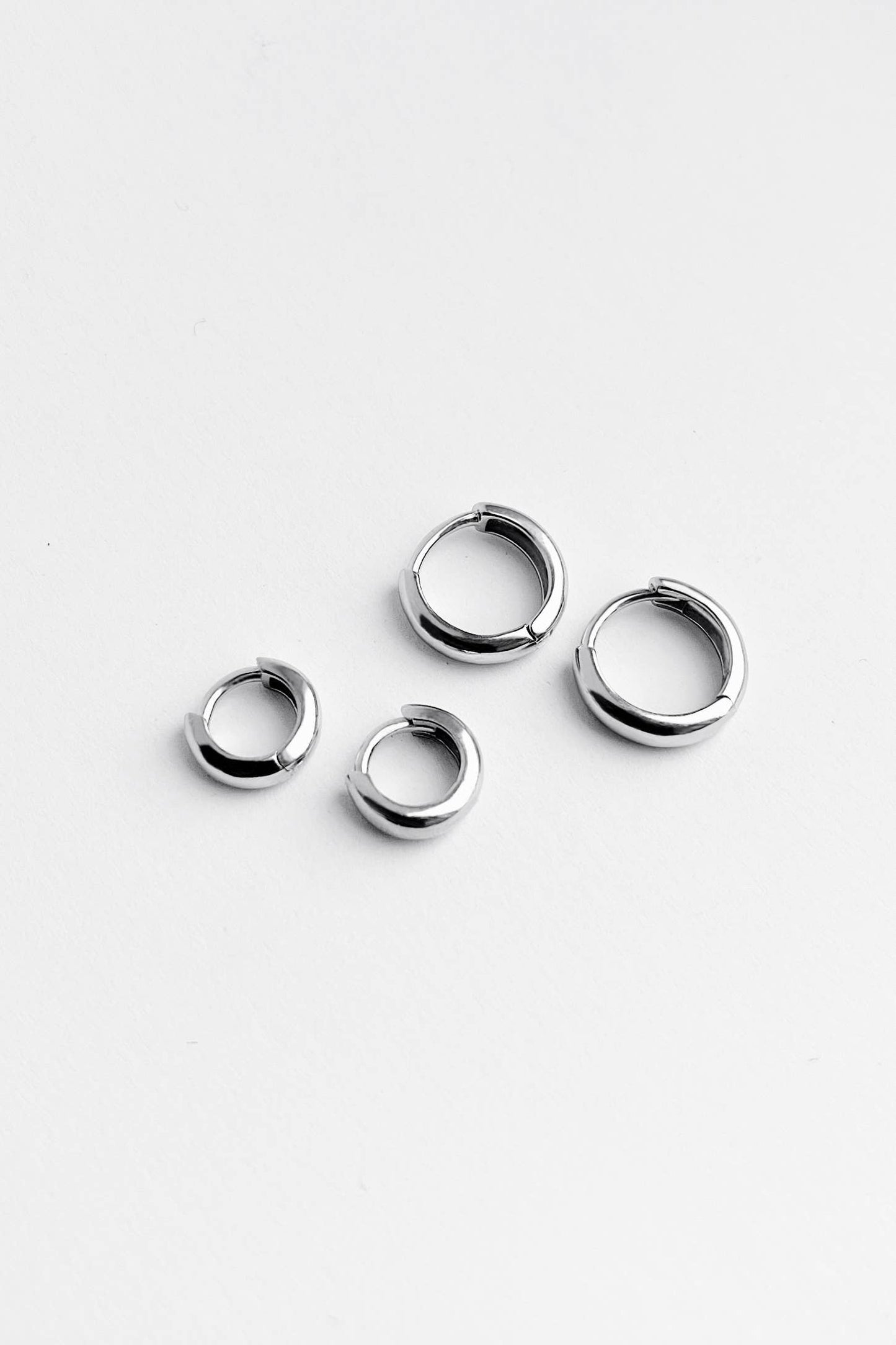 Kara Yoo | Baby Norma Huggie Hoops - Silver