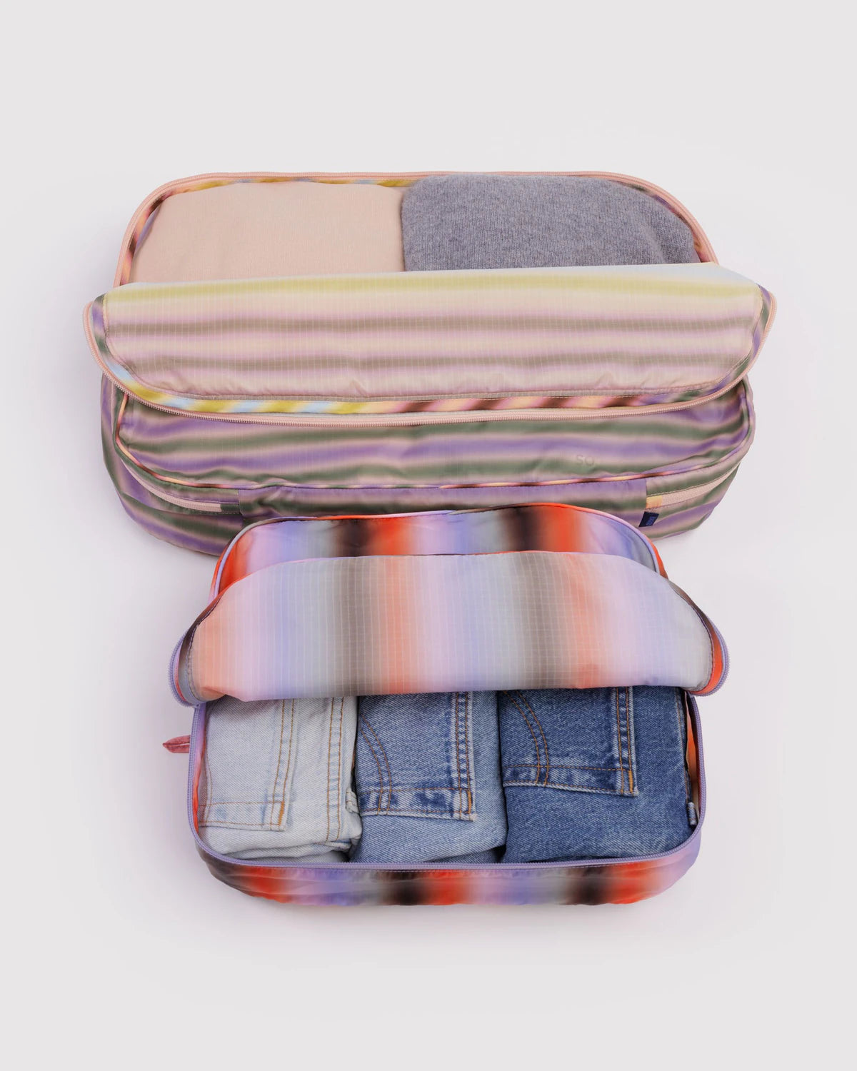 Baggu | Large Packing Cube Set - Gradient Stripes