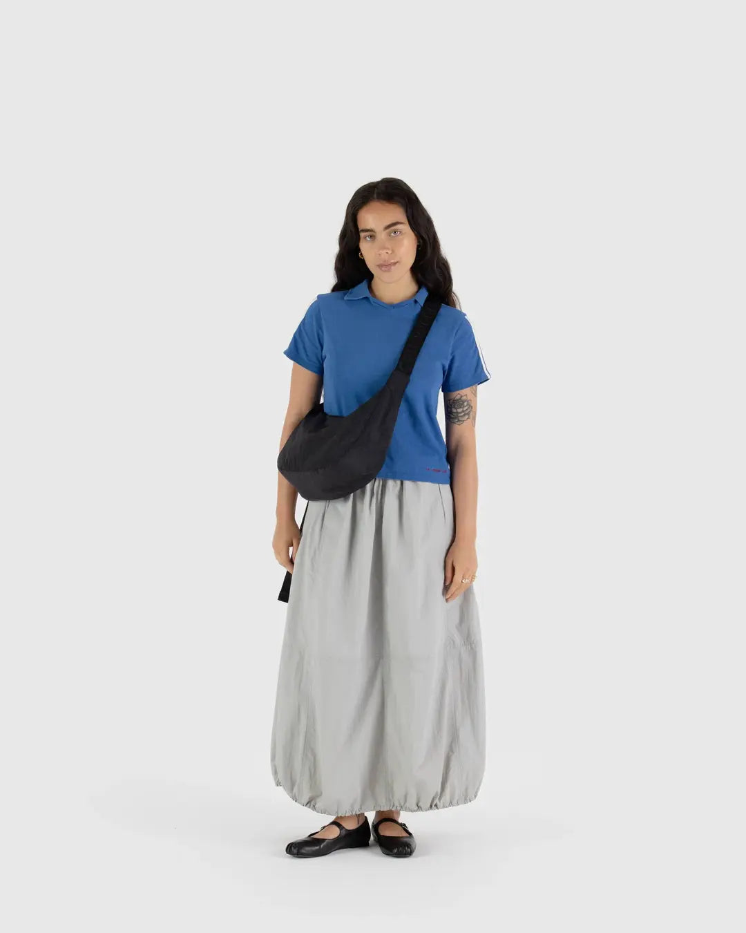 Baggu | Medium Nylon Crescent Bag - Black