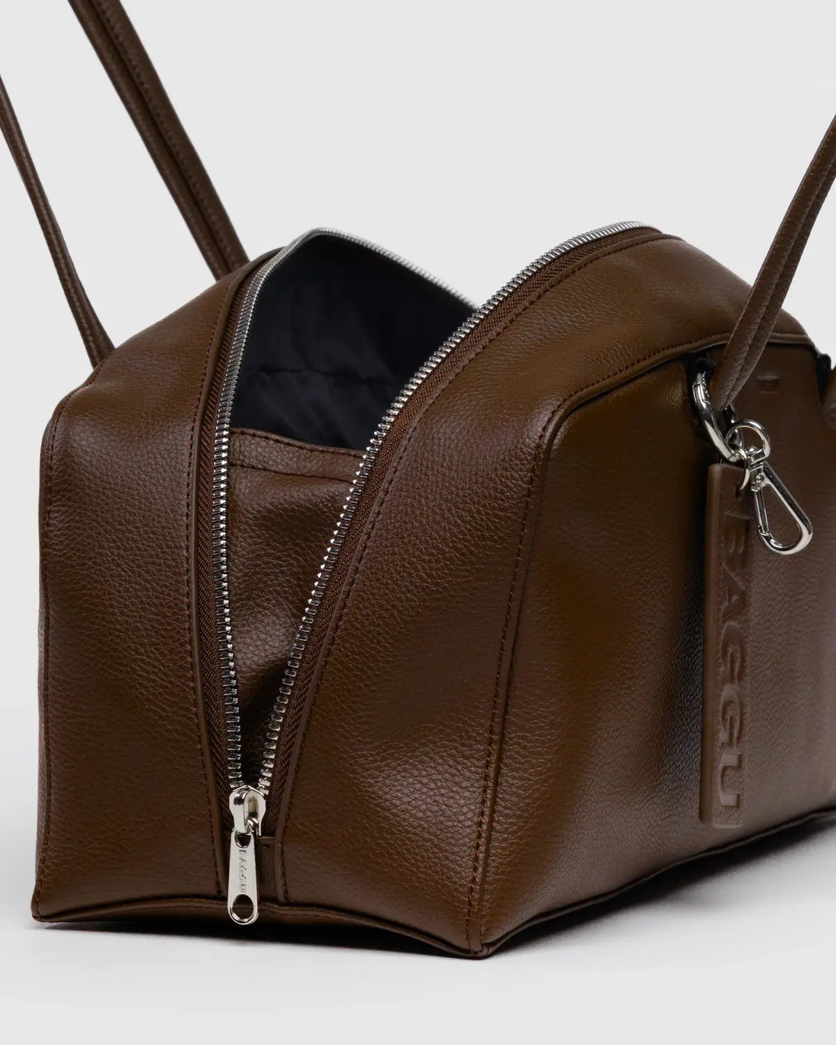 Baggu | Recycled Leather Bowler Bag - Brown