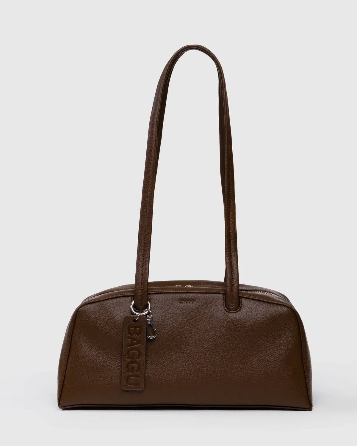 Baggu | Recycled Leather Bowler Bag - Brown