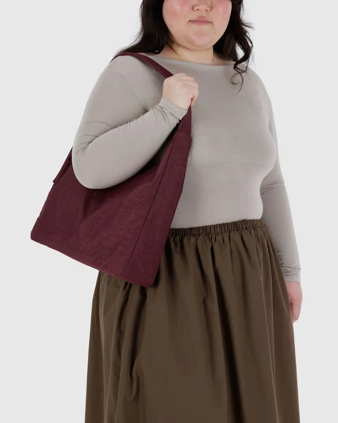 Baggu | Nylon Shoulder Bag - Mahogany