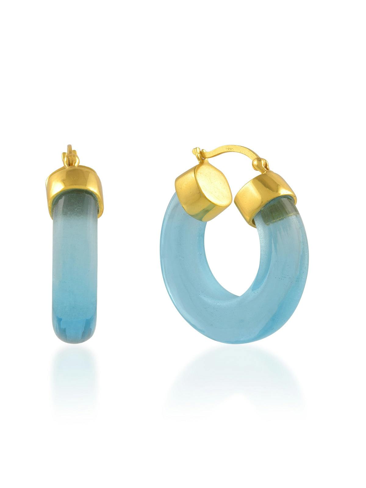 Shyla London | Aura Hoop Earrings - Turquoise