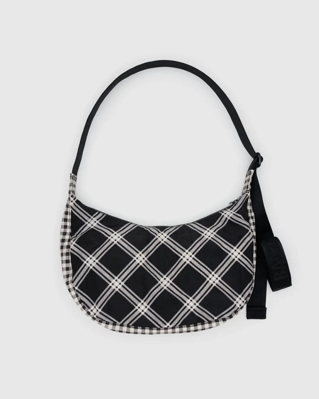 Baggu | Medium Nylon Crescent Bag - Mixed Plaid