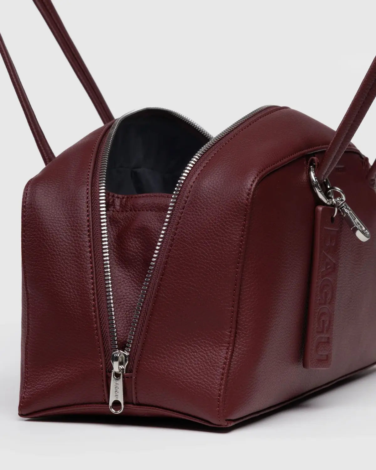 Baggu | Recycled Leather Bowler Bag - Mahogany