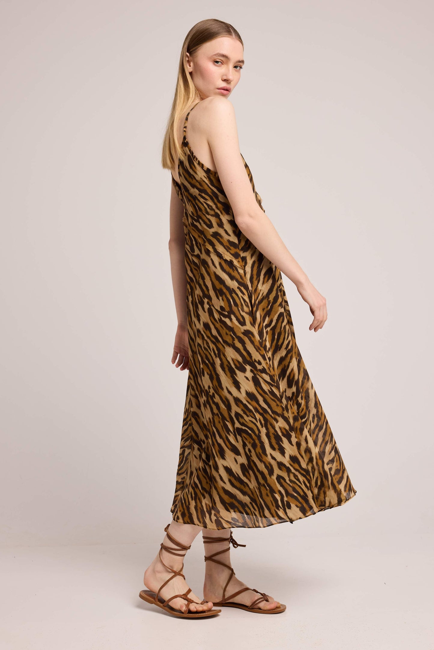 Louizon | Spaghetti Strap Dress - Leopard