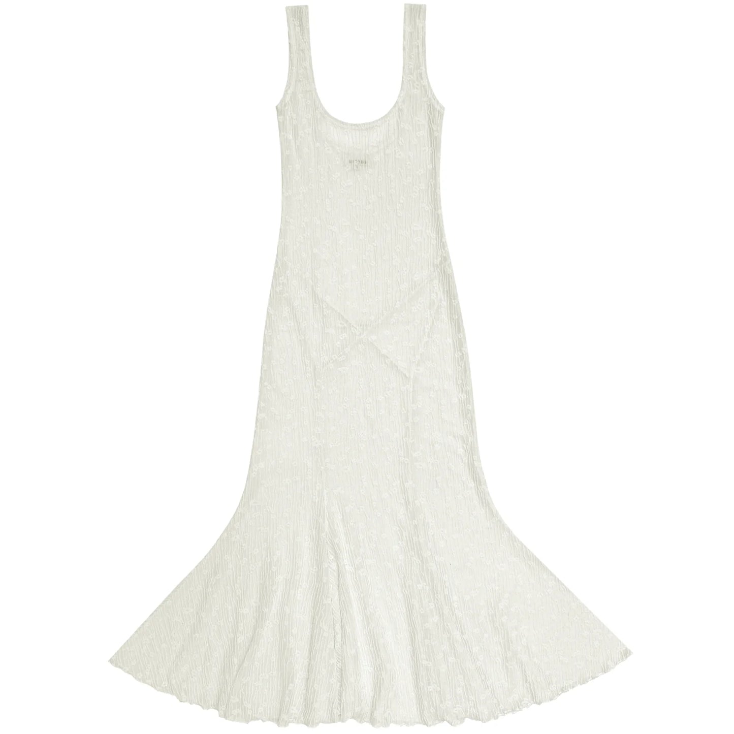 Ali Golden | Tank Dress with Astmetrical Hem - Cream Flower