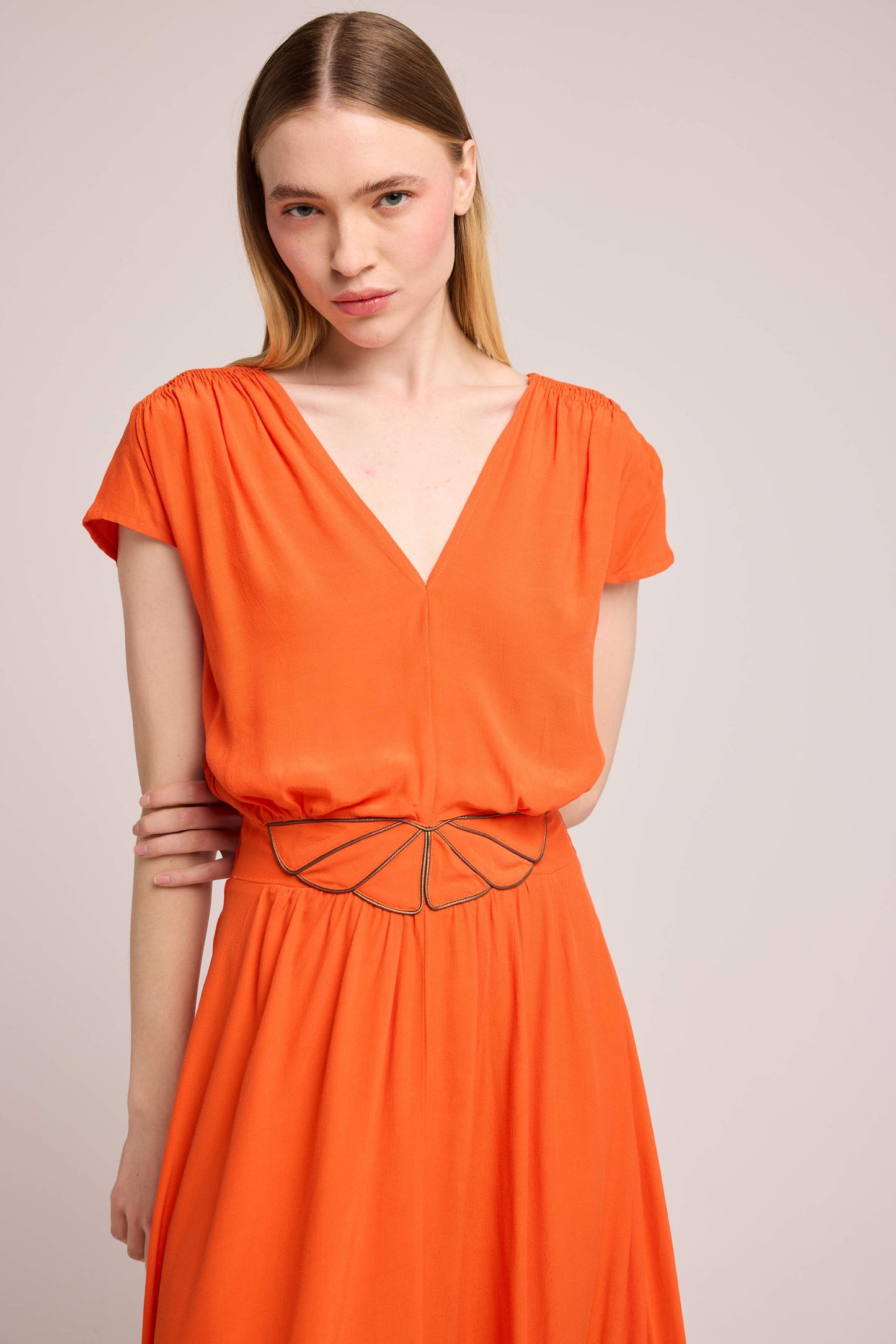 Louizon | Long Dress Waist Detail