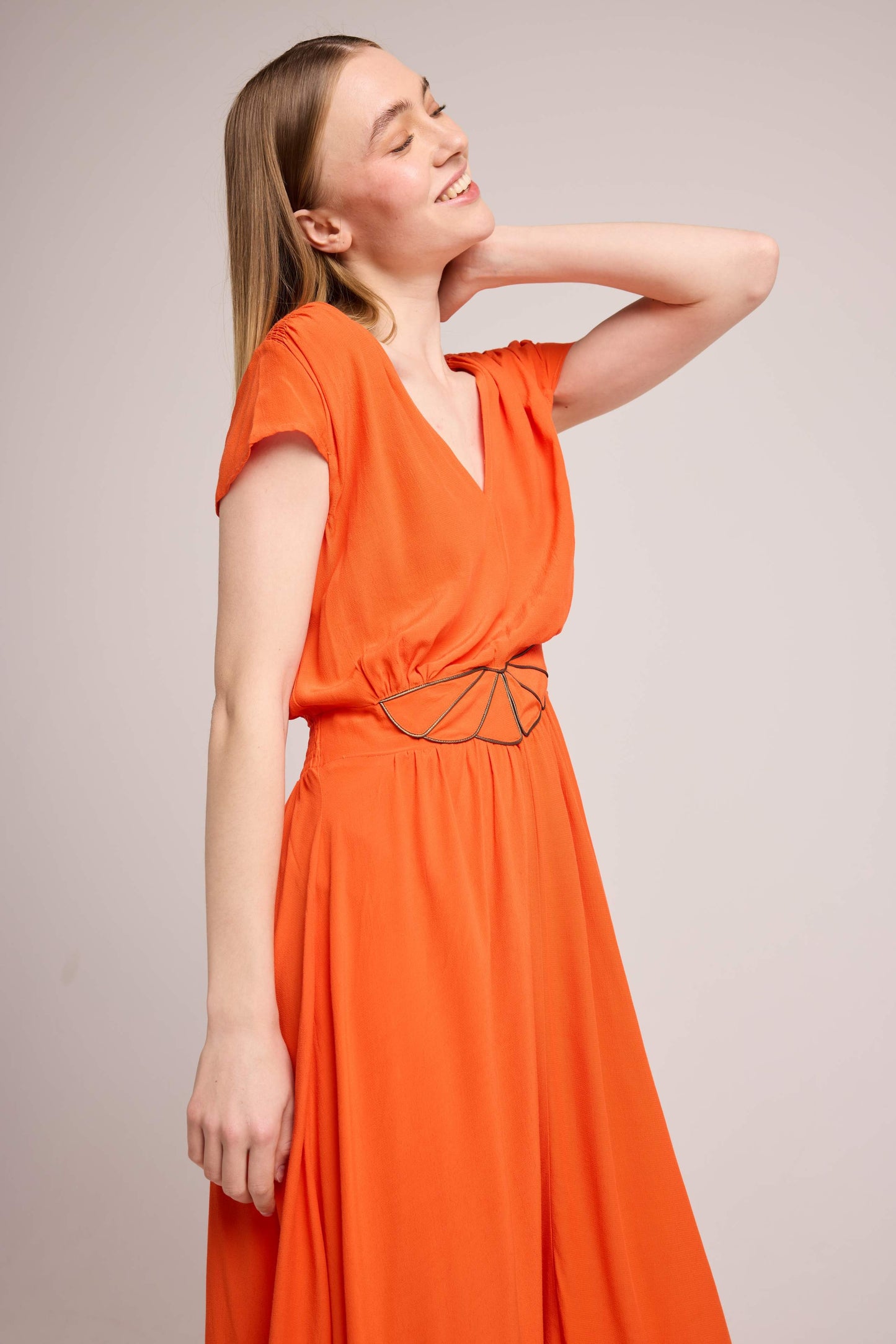 Louizon | Long Dress Waist Detail