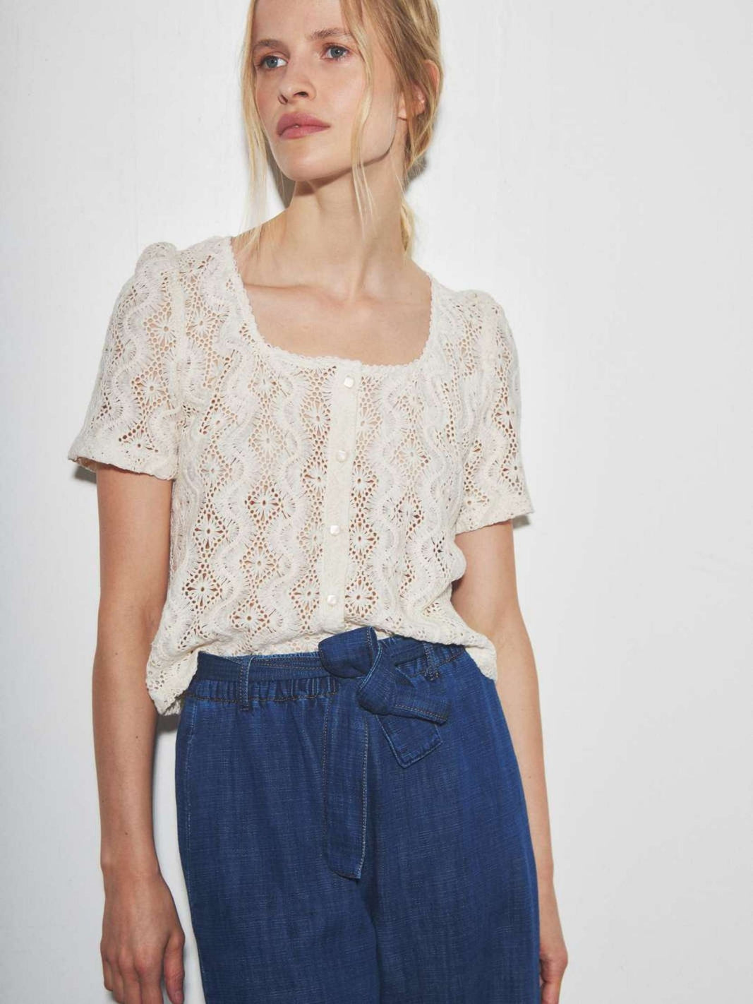 Louizon | Atome Blouse - Guipure Ecru