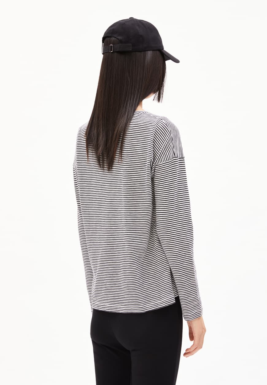Armed Angels | Xianaa Lovely Stripes Longsleeve - Black/Oatmilk