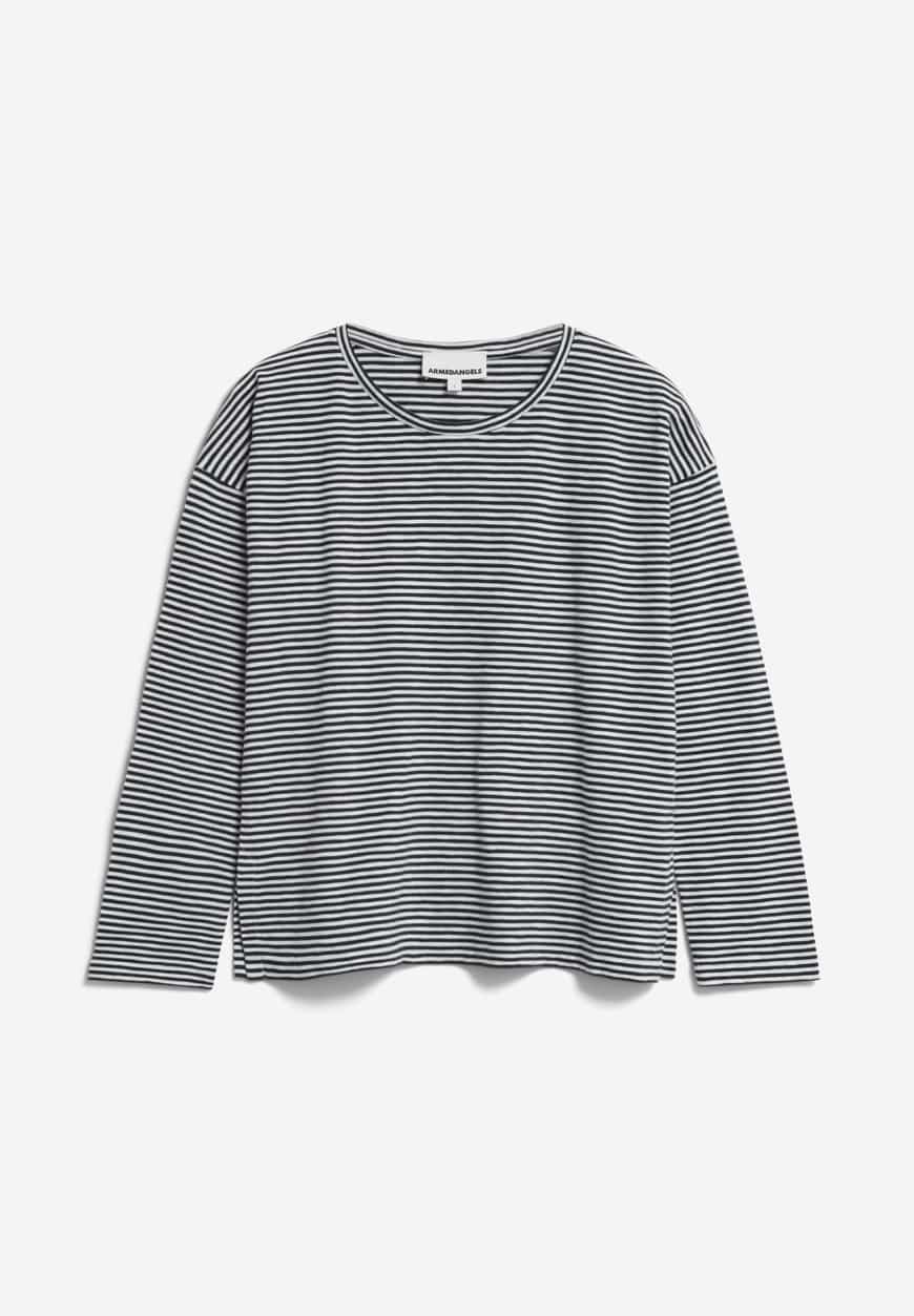Armed Angels | Xianaa Lovely Stripes Longsleeve - Black/Oatmilk