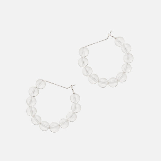 Kara Yoo | Michelle Clear Quartz Hoops