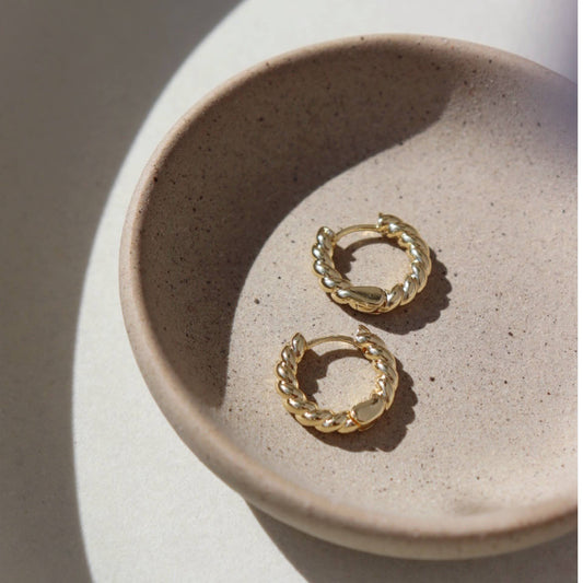 Token Jewelry | Croissant Huggie Hoops - 14k Gold Fill