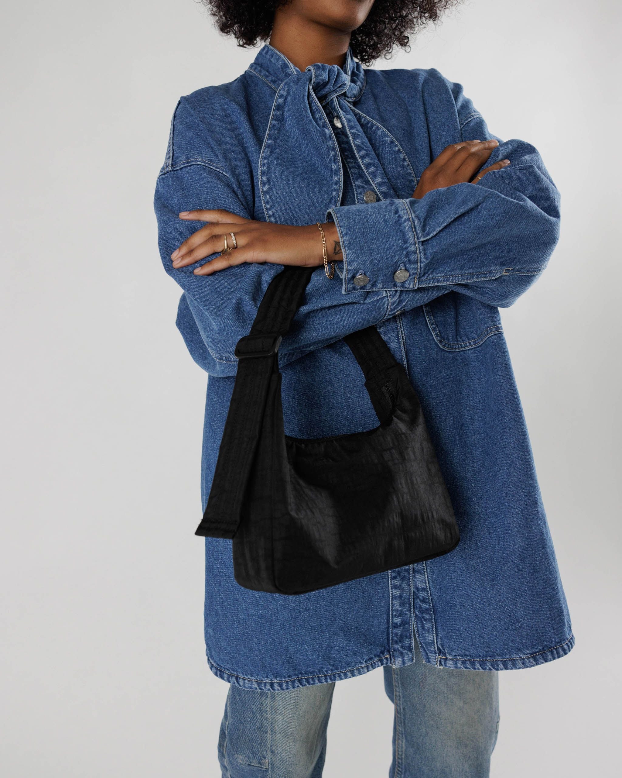 Baggu | Mini Nylon Shoulder Bag - Black