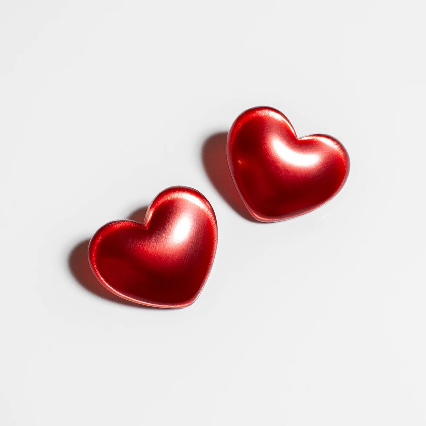 Woll | Puffy Heart Earrings - Red