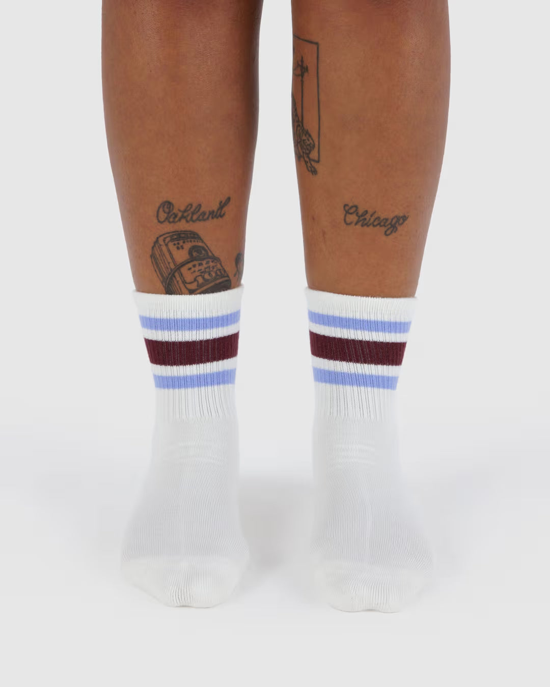 Baggu | Ribbed Socks - Ivory Stripe