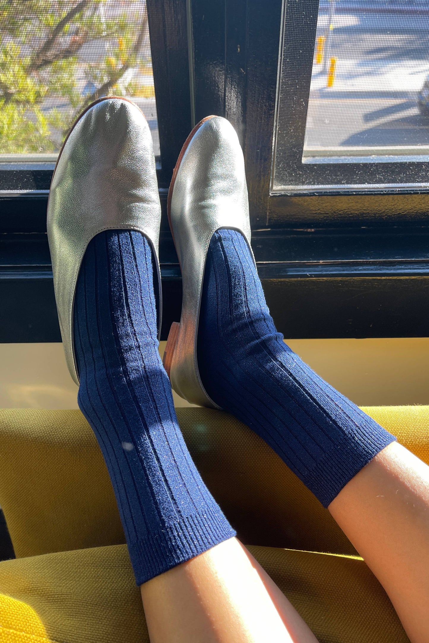 Le Bon Shoppe | Her Socks - Sapphire Glitter