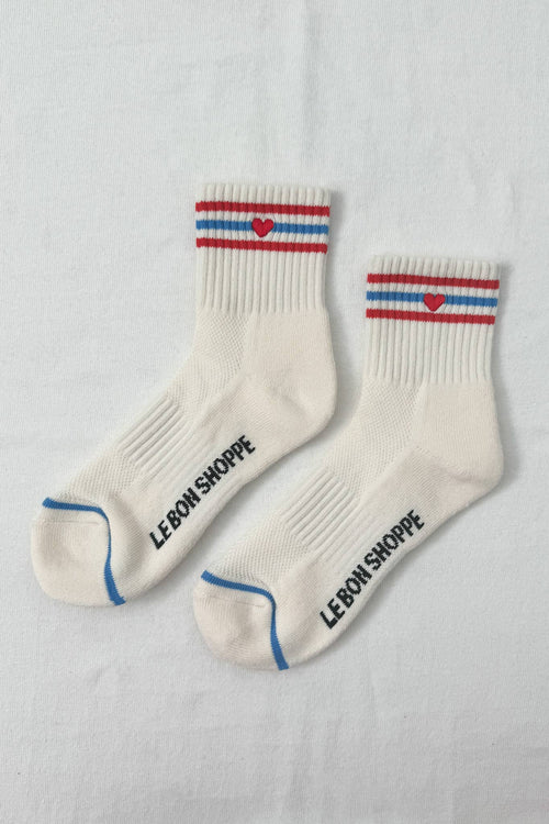Le Bon Shoppe | Embroidered Girlfriend - Leche + Heart