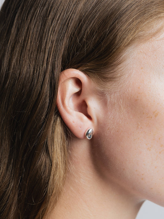 Wolf Circus | Bean Stud Earrings in Sterling Silver