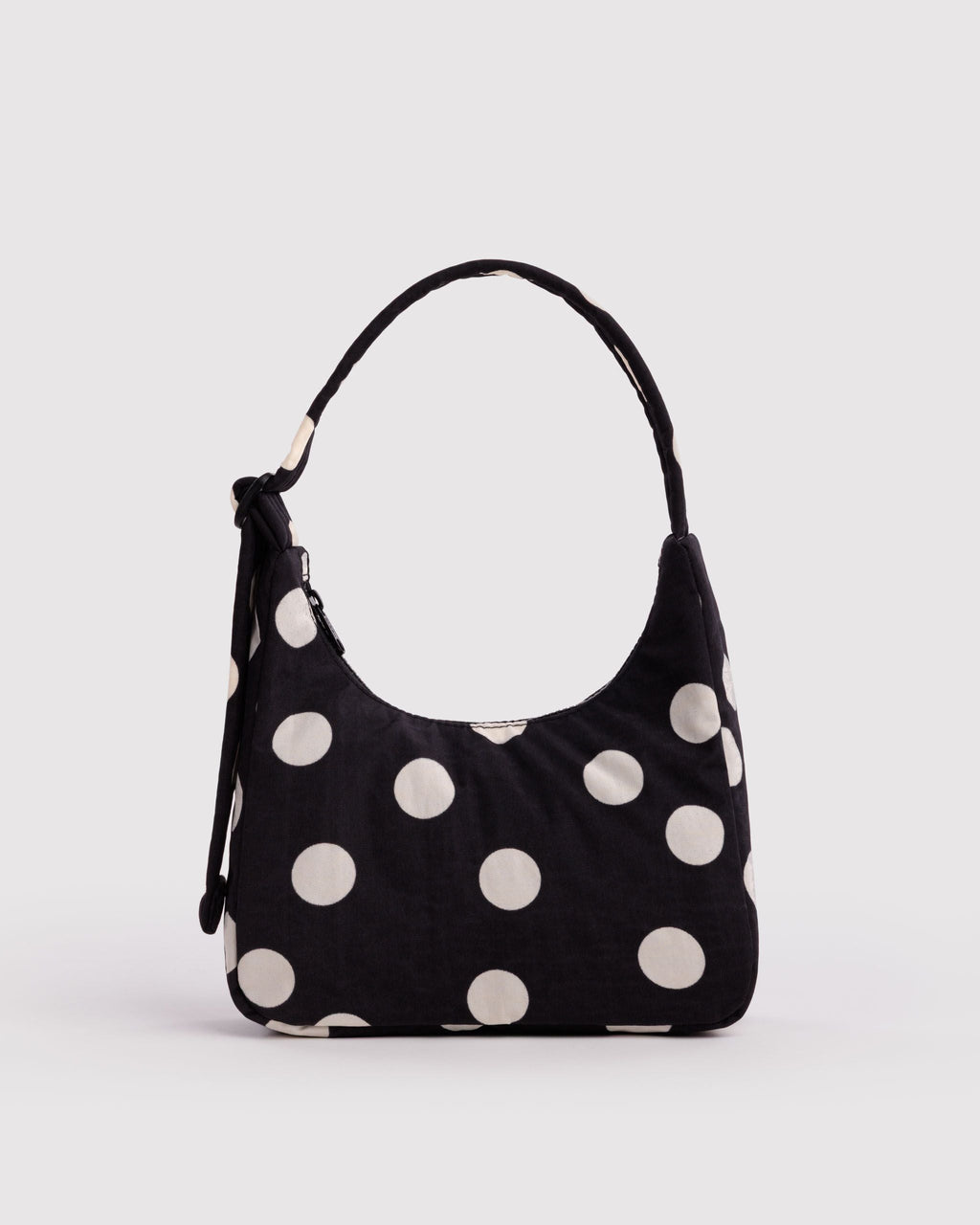 Baggu | Mini Nylon Shoulder Bag - Black and Cream Polka Dot