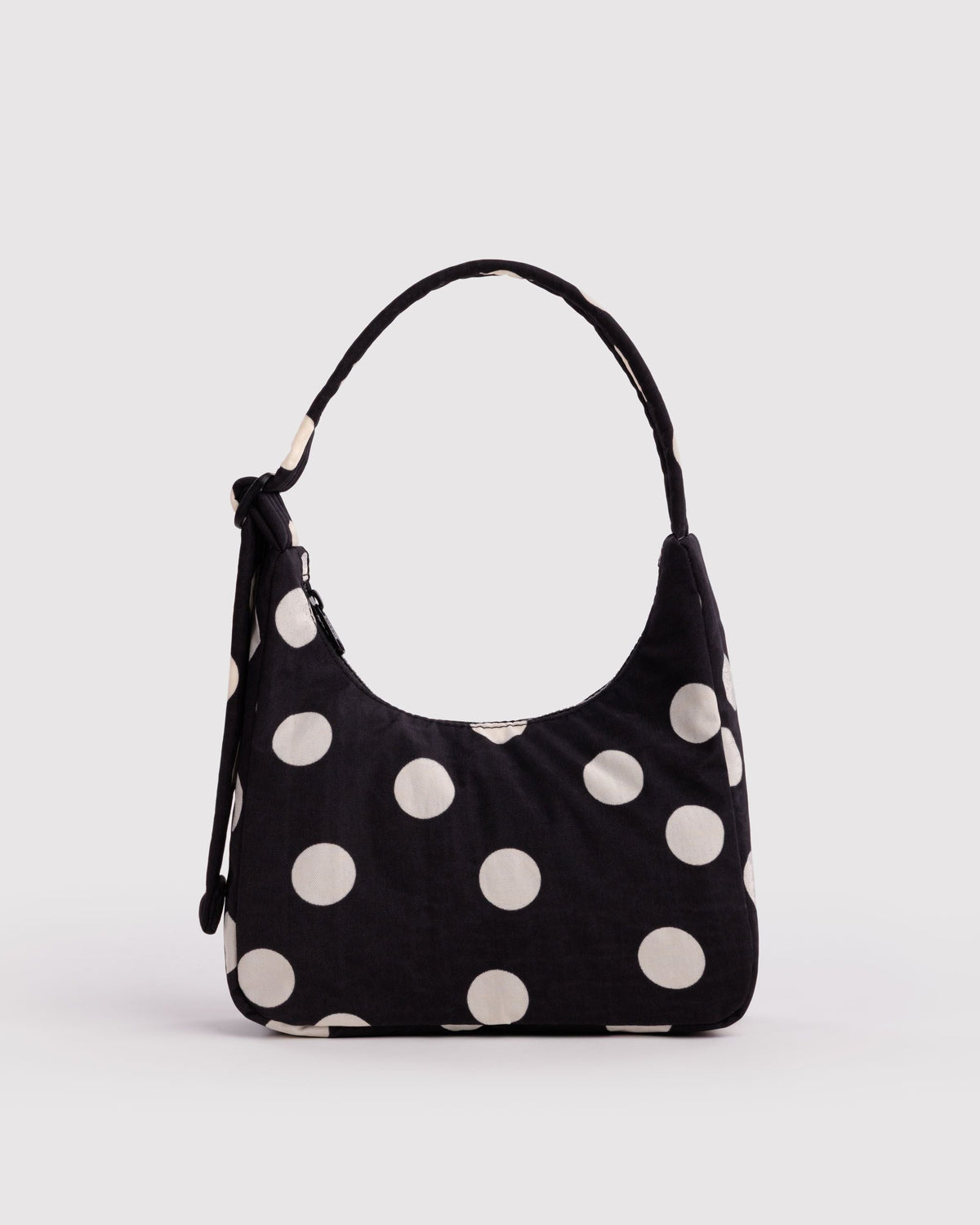 Baggu | Mini Nylon Shoulder Bag - Black and Cream Polka Dot