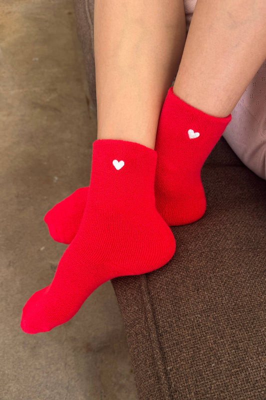 Le Bon Shoppe | Embroidered Cloud Socks - Red