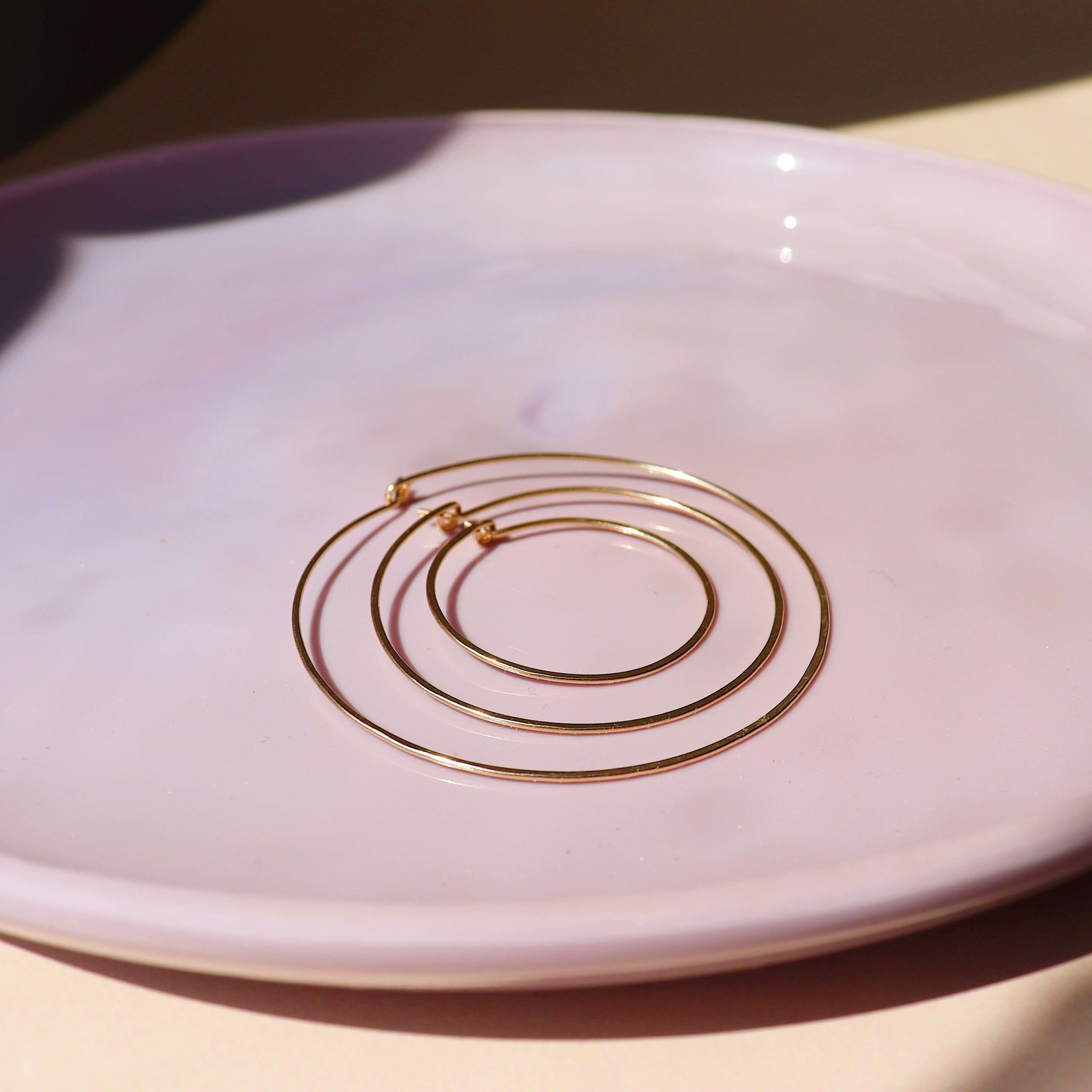 Token Jewelry | Organic Hoops - 14k Rose Gold Fill / Large