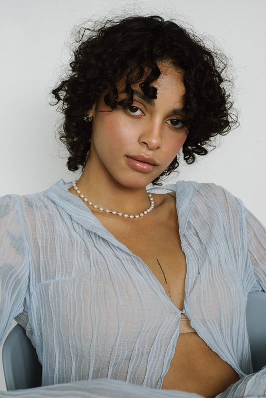 Kara Yoo | Mila Necklace - Pearl + Sterling Silver
