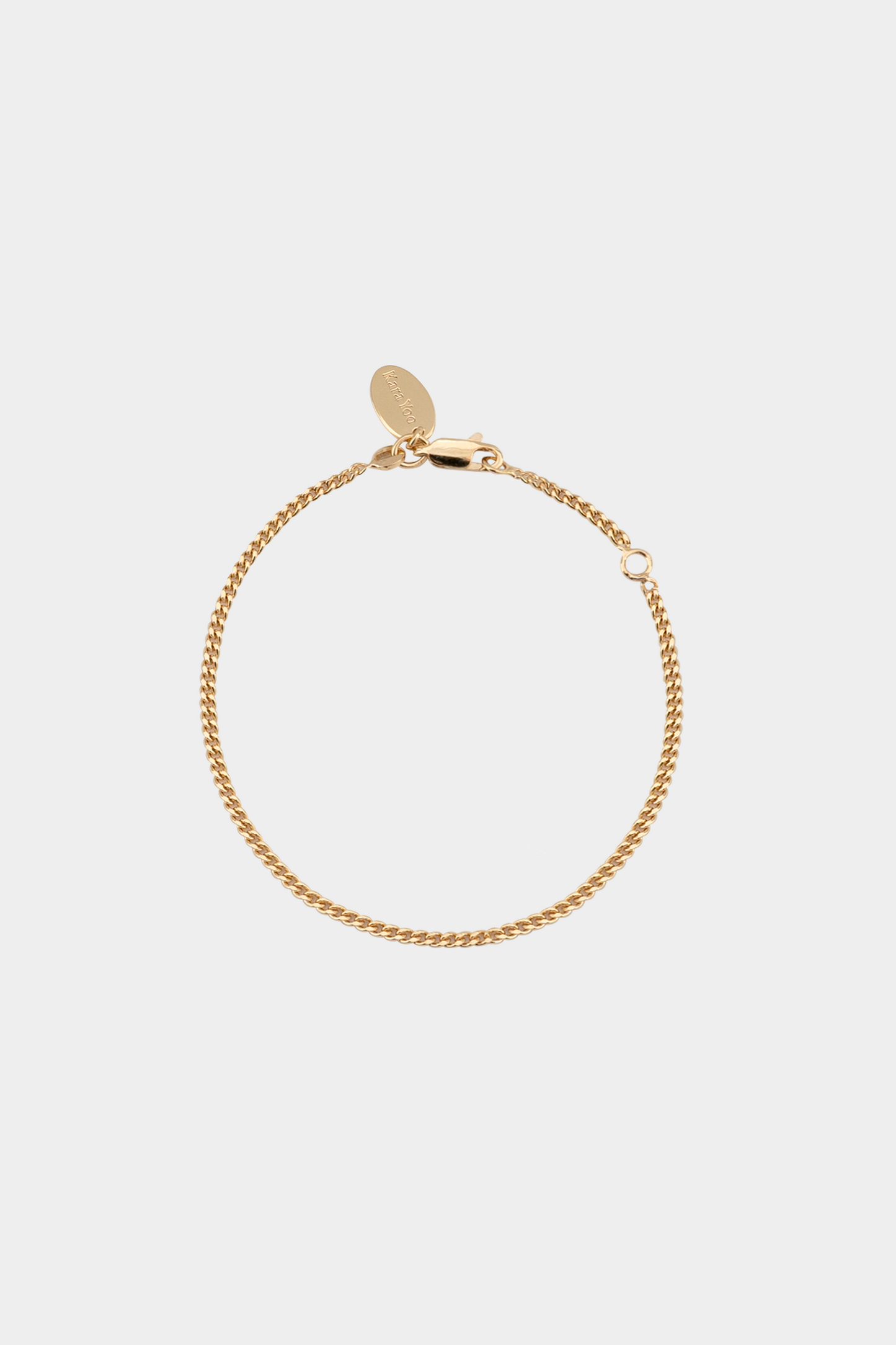 Kara Yoo | Thin Curb Bracelet - Gold Plated