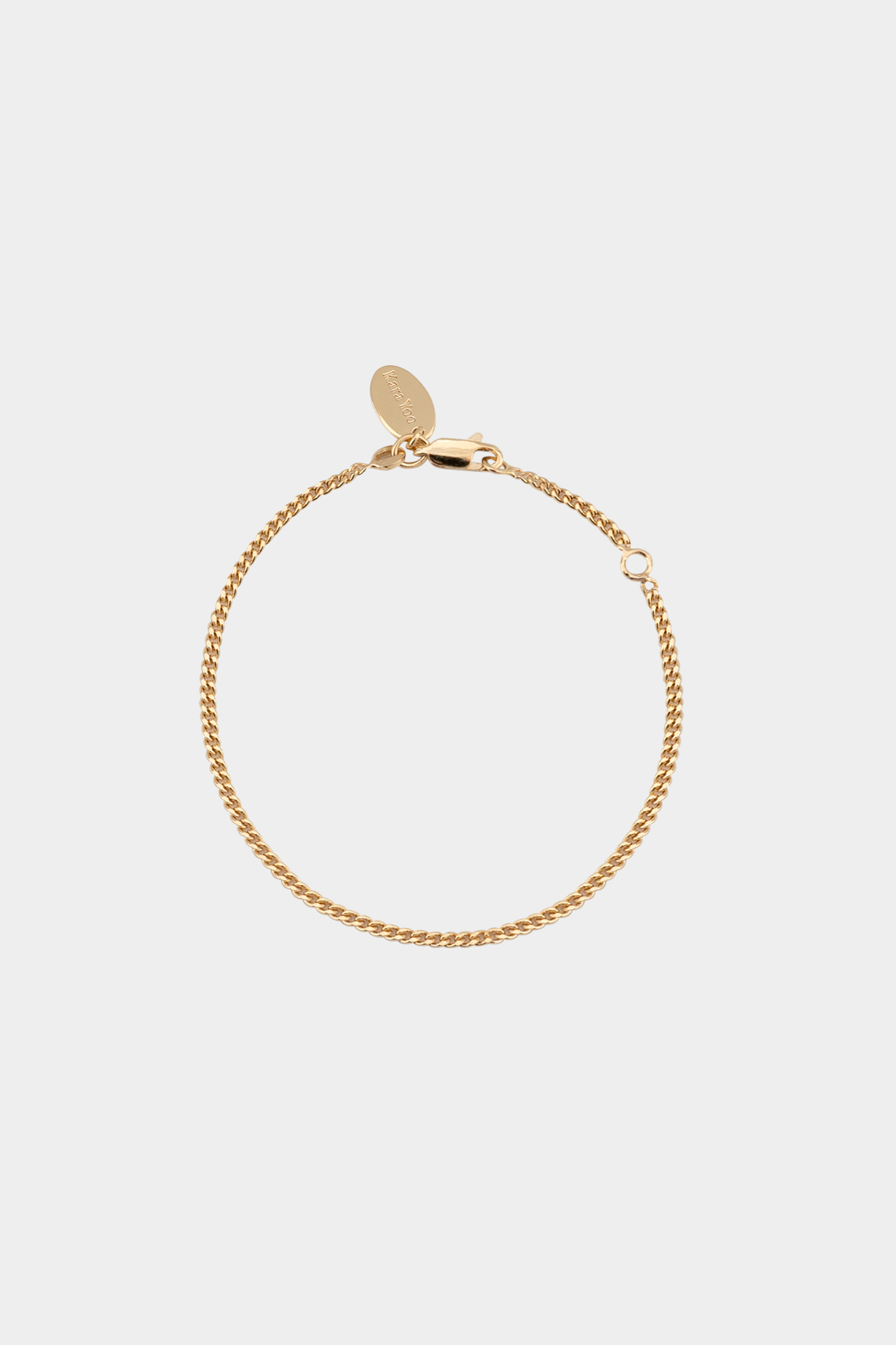 Kara Yoo | Thin Curb Bracelet - Gold