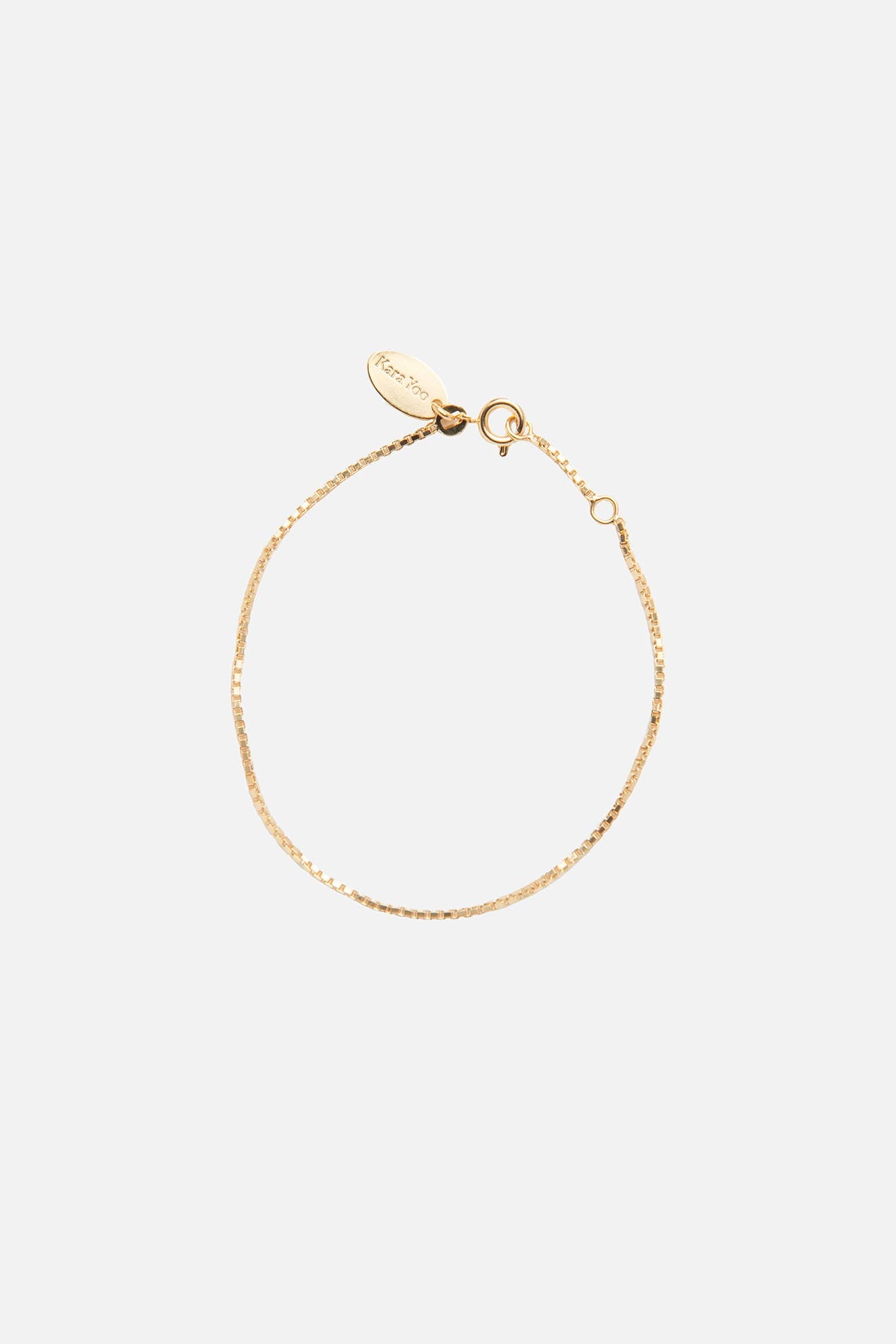 Kara Yoo | Thin Box Bracelet - Gold