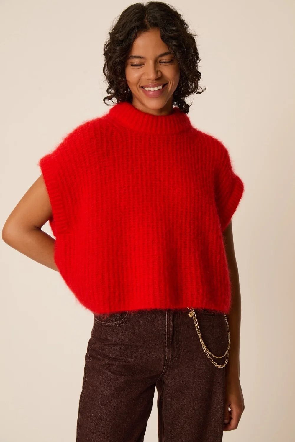 Des Petite Hauts | Alize Sleeveless Jumper - Red