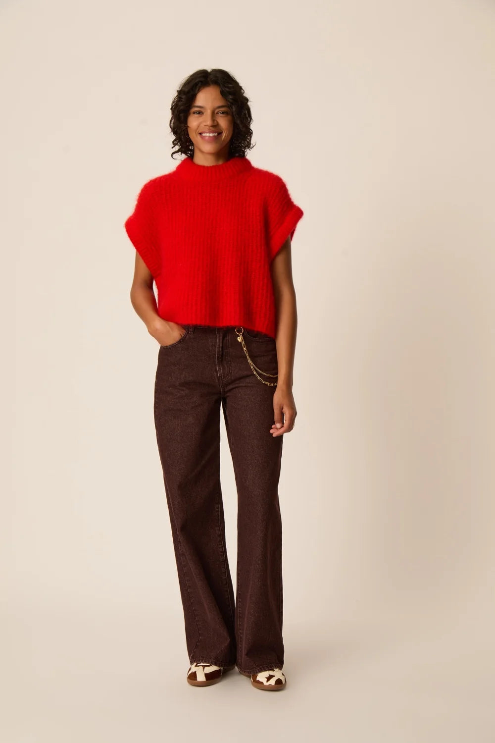 Des Petite Hauts | Alize Sleeveless Jumper - Red