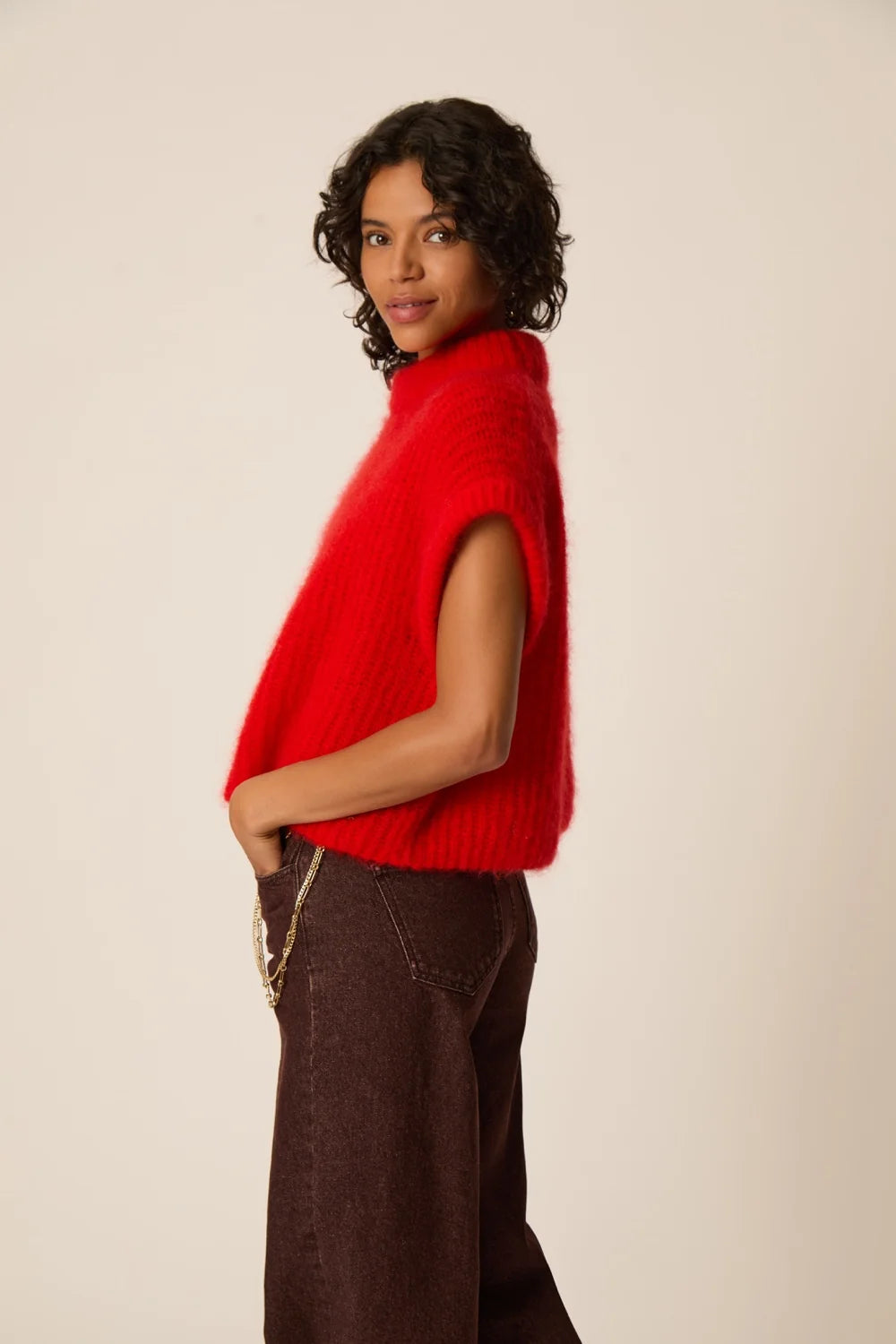 Des Petite Hauts | Alize Sleeveless Jumper - Red