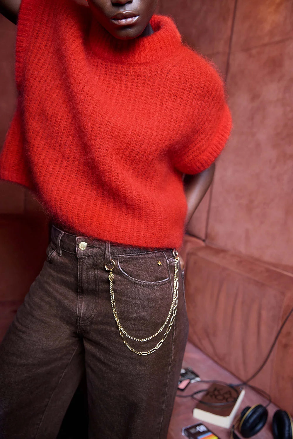 Des Petite Hauts | Alize Sleeveless Jumper - Red