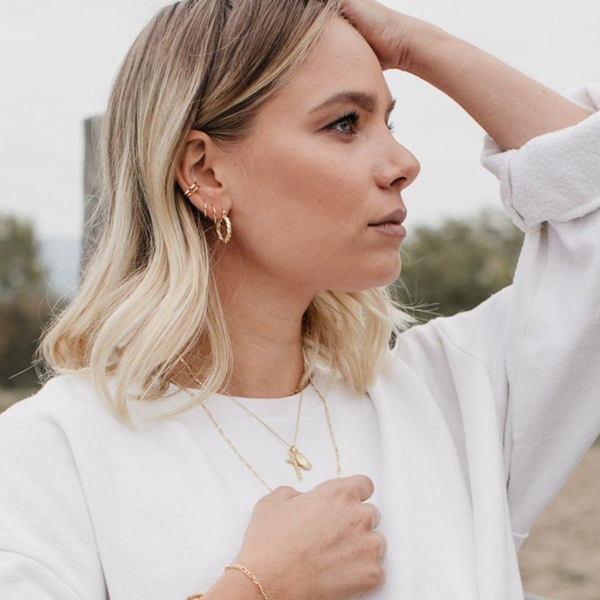 Love Local Jewelry | Mia Hoops 11mm - Gold or Silver