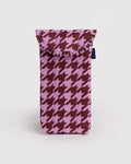 Baggu | Puffy Glasses Sleeve - Pink Houndstooth