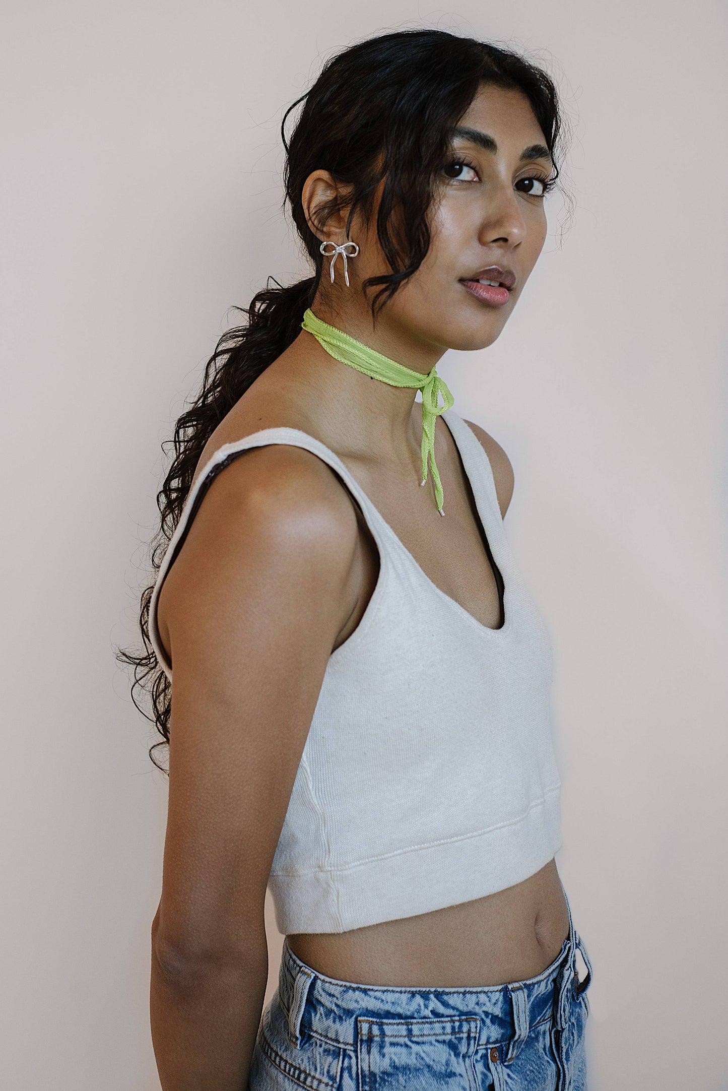 Kara Yoo | Petite Dorothy Earring Jacket + Prism 2mm Stud - Silver