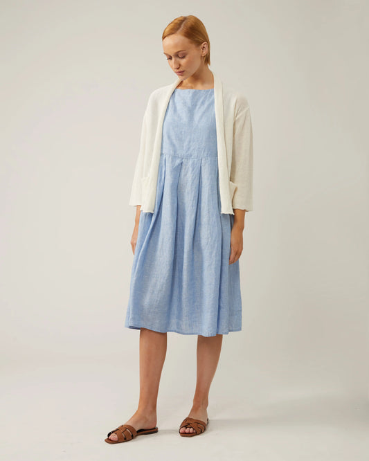 Naïf | Senna Linen Cardigan With Pockets - Melange Grey