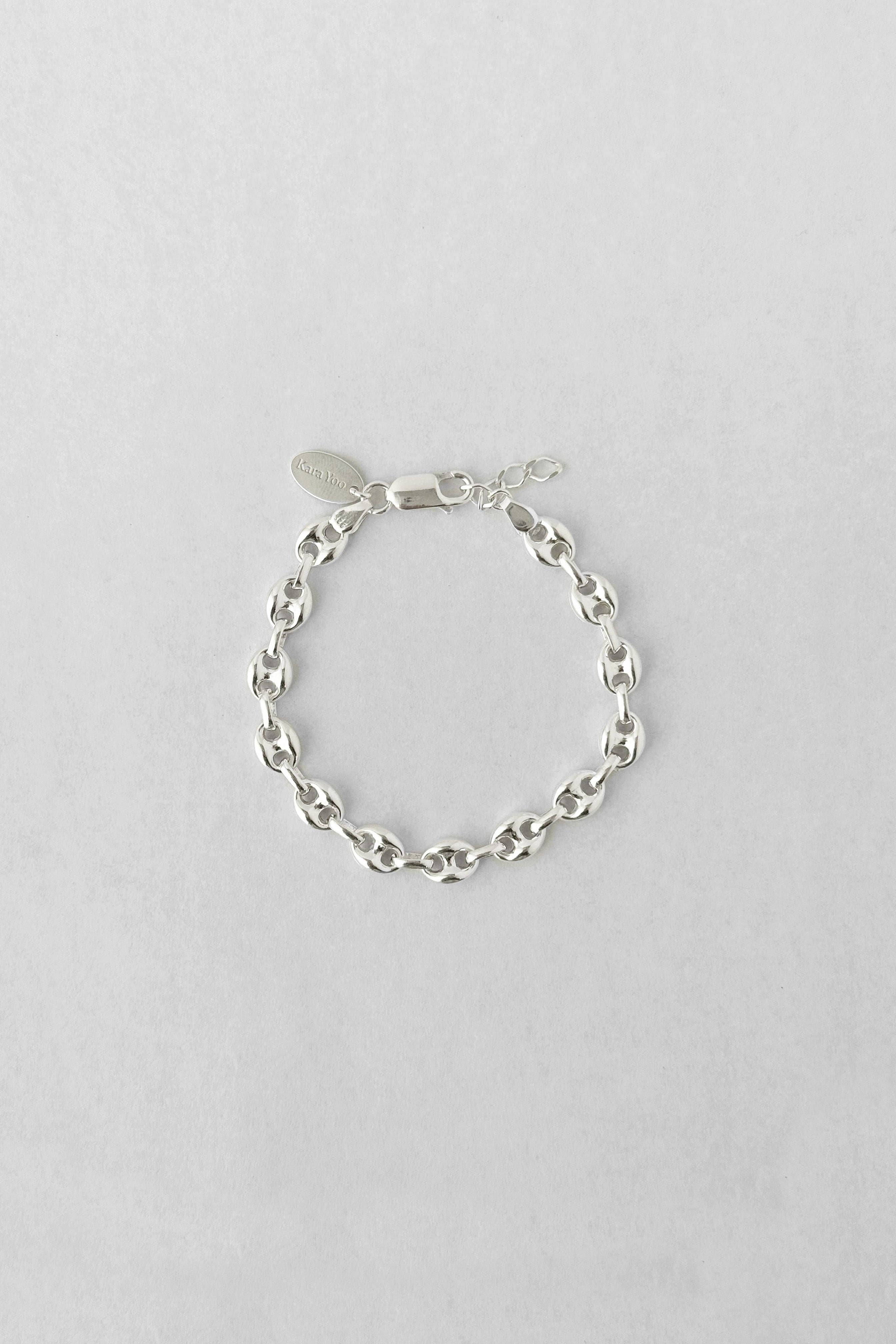 Kara Yoo | Gemma Wide Bracelet - Silver